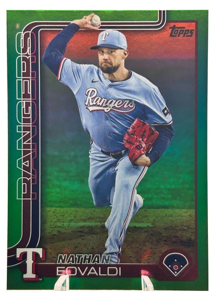 2025 Topps Base Set Nathan Eovaldi Green Foil #130 card
