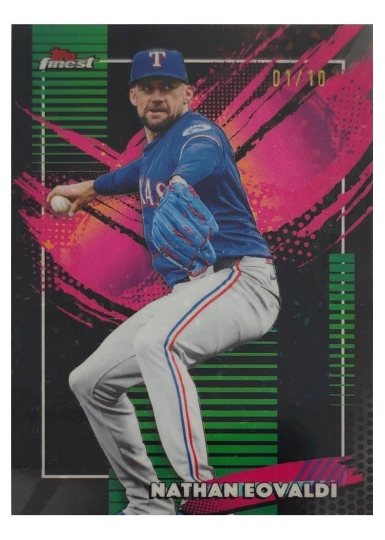 2026 Topps Finest Nathan Eovaldi Black X-Fractor #203 card