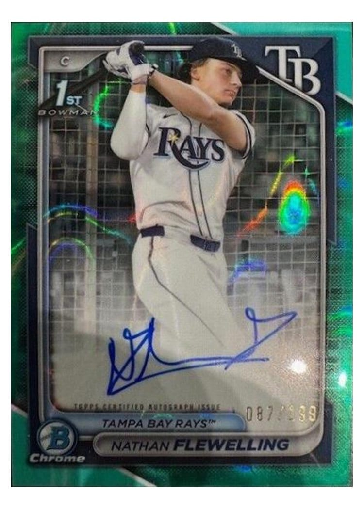 2024 Bowman Draft Chrome Prospect Autographs Nathan Flewelling #CPA-NF card
