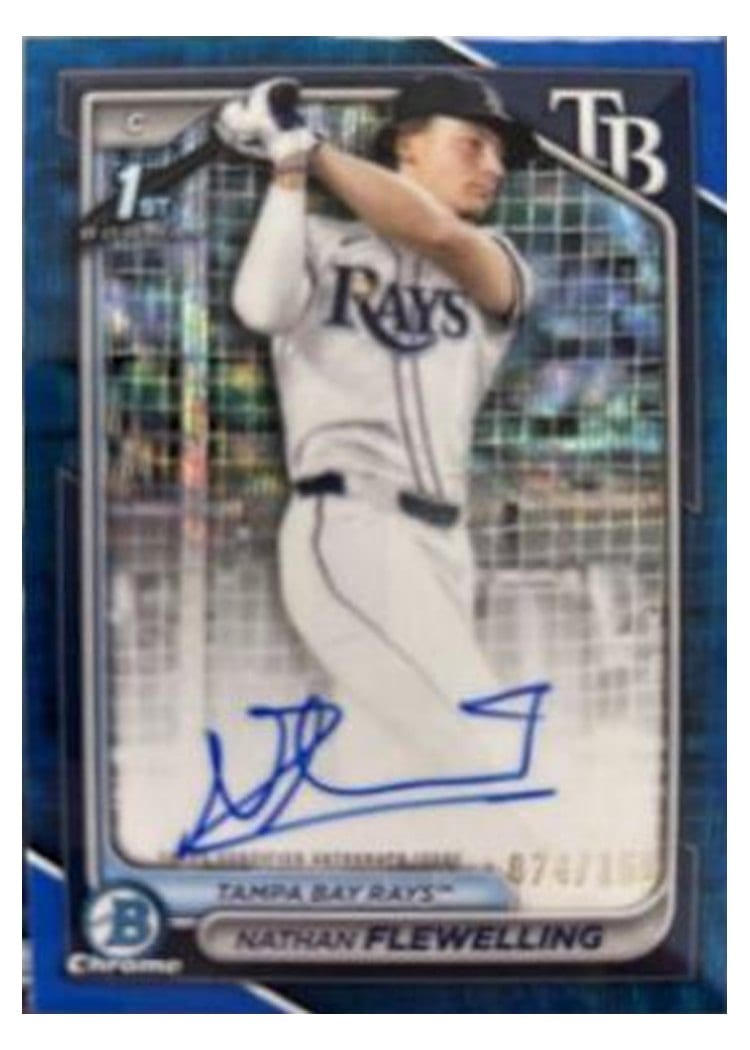 2024 Bowman Draft Chrome Prospect Autographs Nathan Flewelling #CPA-NF card