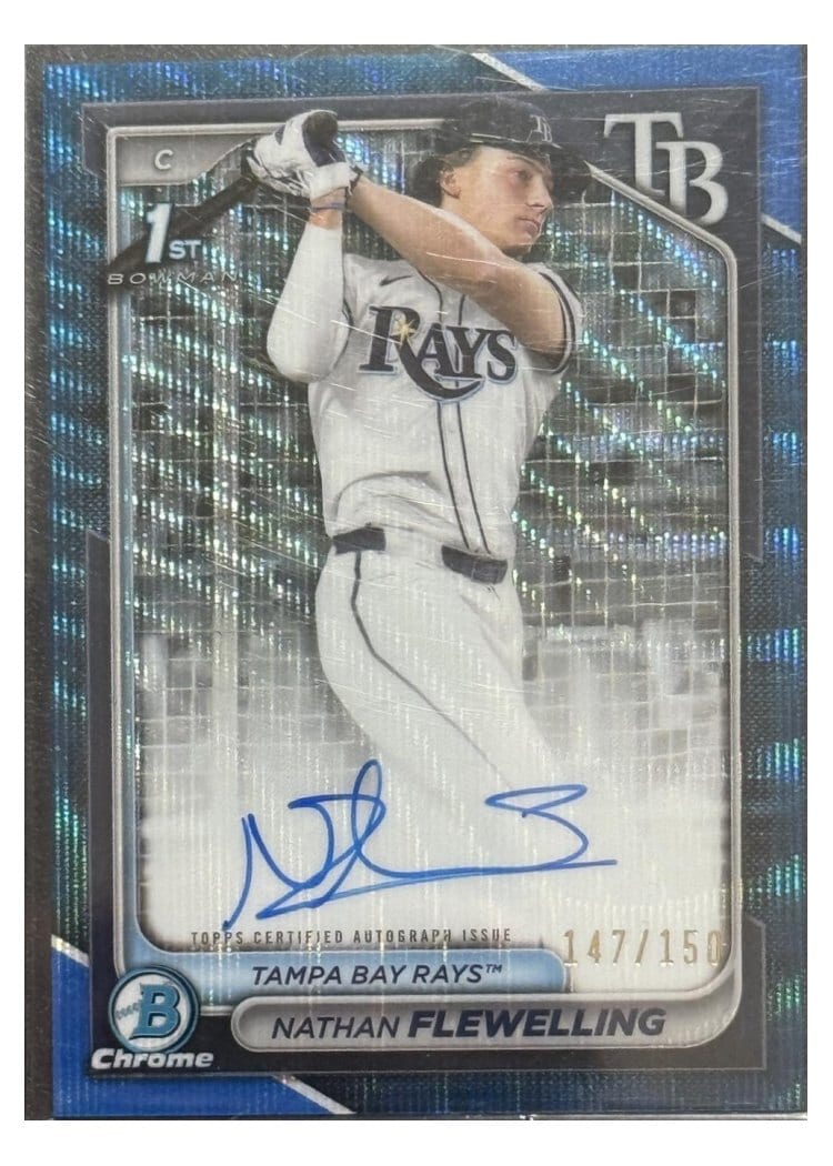 2024 Bowman Draft Chrome Prospect Autographs Nathan Flewelling #CPA-NF card