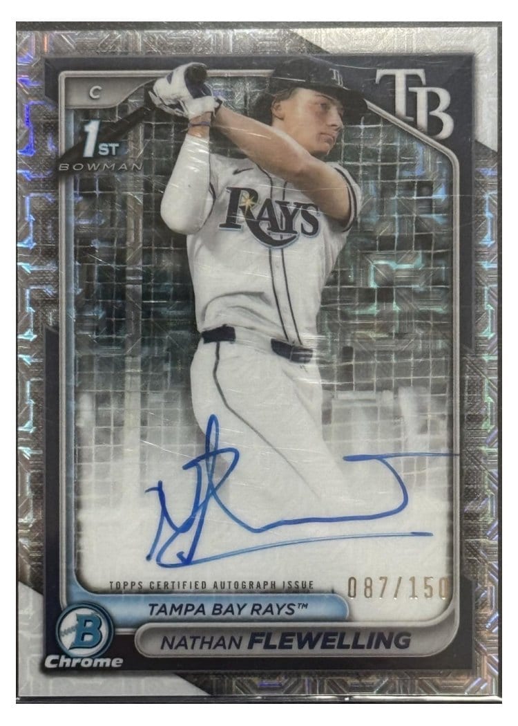 2024 Bowman Draft Chrome Prospect Autographs Nathan Flewelling #CPA-NF card