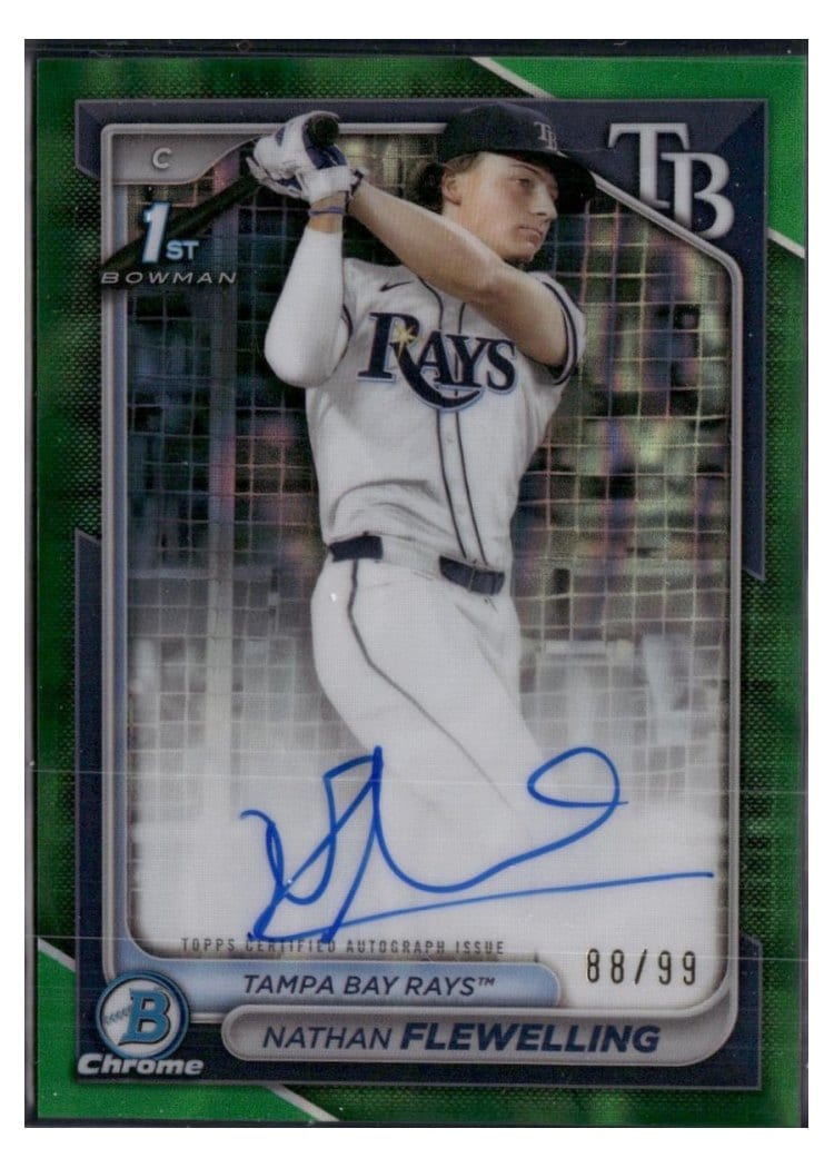 2024 Bowman Draft Chrome Prospect Autographs Nathan Flewelling #CPA-NF card