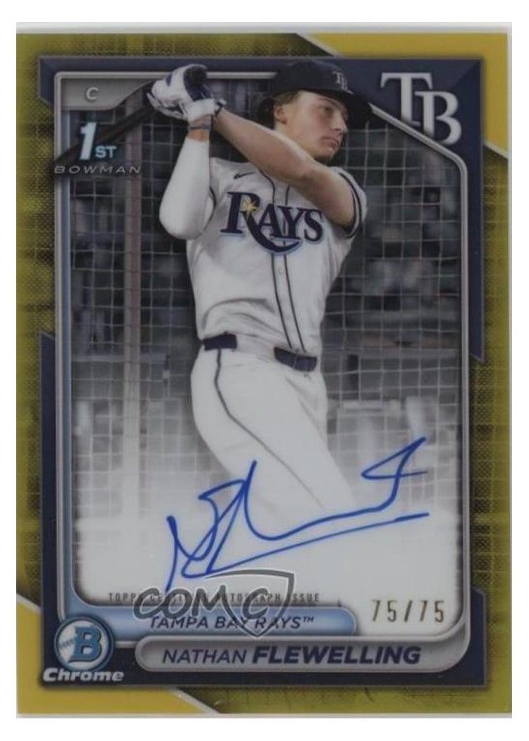 2024 Bowman Draft Chrome Prospect Autographs Nathan Flewelling #CPA-NF card