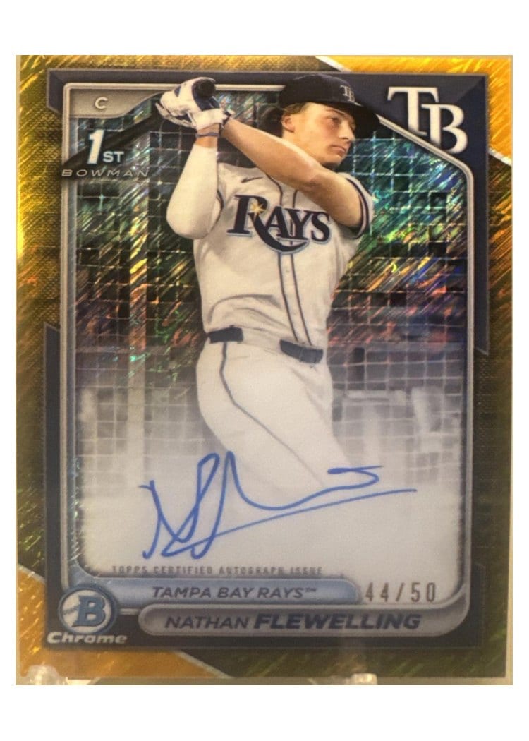 2024 Bowman Draft Chrome Prospect Autographs Nathan Flewelling #CPA-NF card