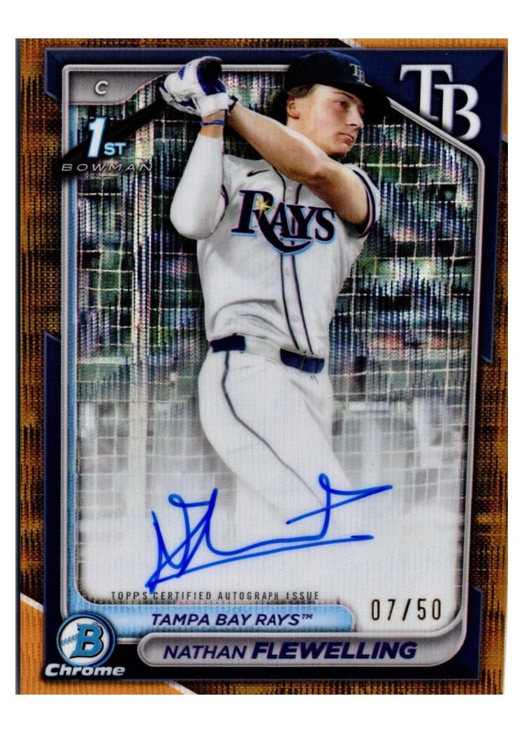 2024 Bowman Draft Chrome Prospect Autographs Nathan Flewelling #CPA-NF card
