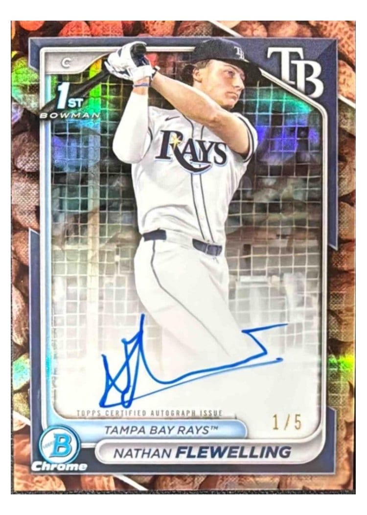 2024 Bowman Draft Chrome Prospect Autographs Nathan Flewelling #CPA-NF card