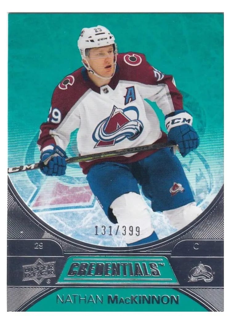 2021-22 Upper Deck Credentials Base Set Nathan MacKinnon #4 card