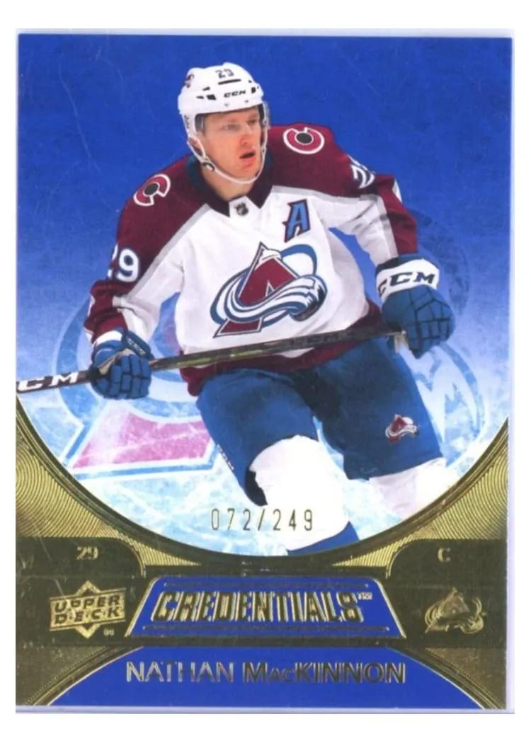 2021-22 Upper Deck Credentials Base Set Nathan MacKinnon #4 card