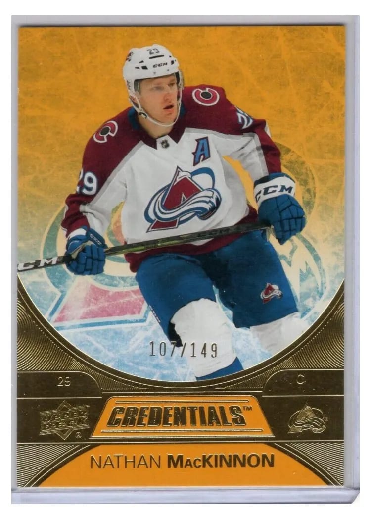 2021-22 Upper Deck Credentials Base Set Nathan MacKinnon #4 card