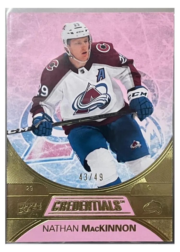 2021-22 Upper Deck Credentials Base Set Nathan MacKinnon #4 card
