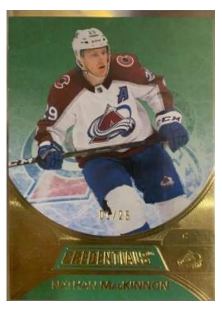 2021-22 Upper Deck Credentials Base Set Nathan MacKinnon #4 card