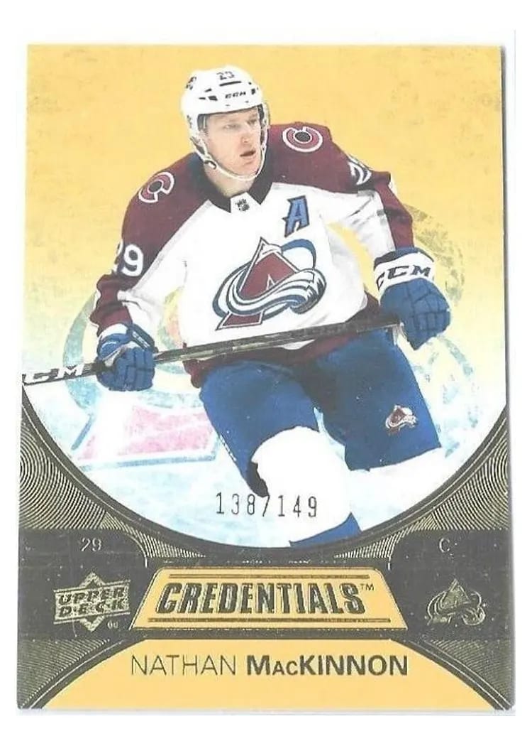 2021-22 Upper Deck Credentials Base Set Nathan MacKinnon #4 card
