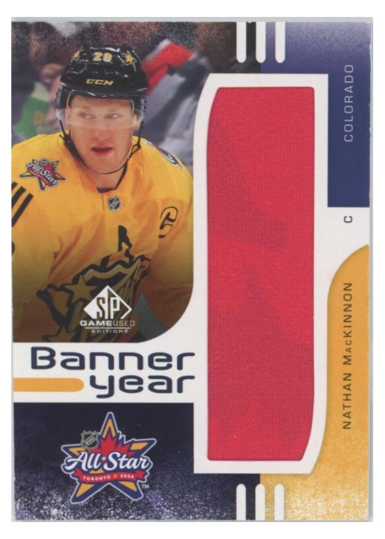 2024-25 SP Game Used 2024 All-Star Game Banner Year Relics Nathan MacKinnon #BYAS-NM card