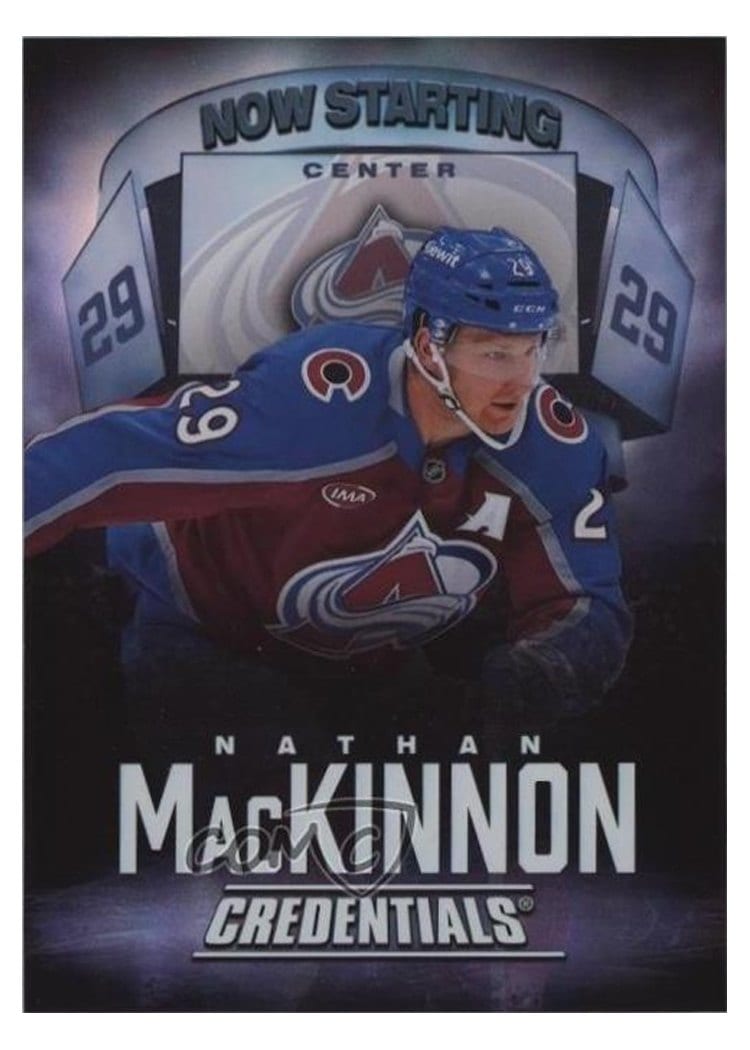 2025-26 Upper Deck Credentials Now Starring Nathan MacKinnon #NS-25 card