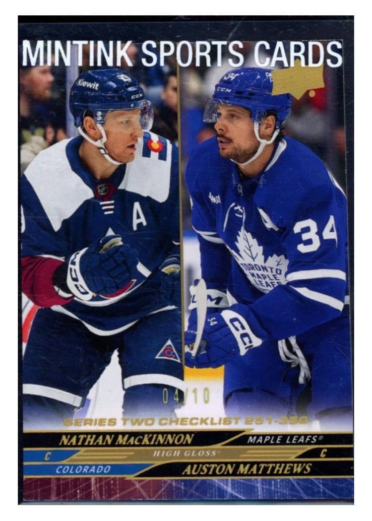 2024-25 Upper Deck Base Set Nathan MacKinnon / Auston Matthews #449 card