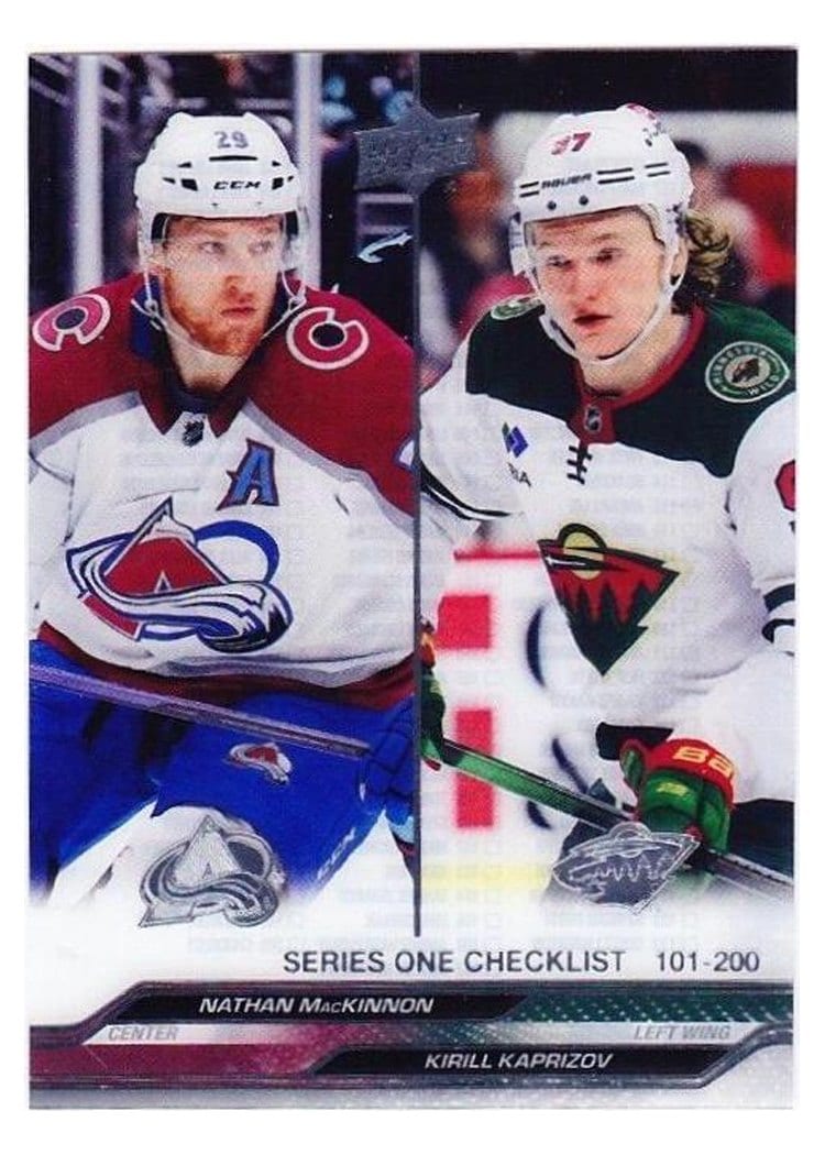 2023-24 Upper Deck Base Set Nathan MacKinnon / Kirill Kaprizov #200 card