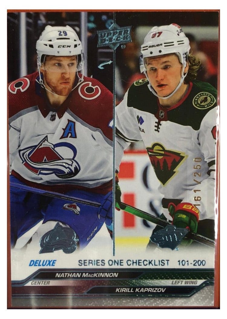 2023-24 Upper Deck Base Set Nathan MacKinnon / Kirill Kaprizov #200 card