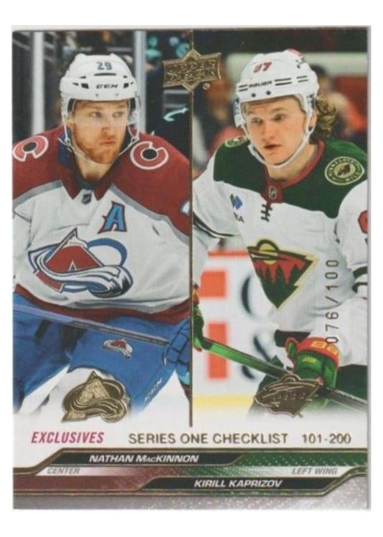 2023-24 Upper Deck Base Set Nathan MacKinnon / Kirill Kaprizov #200 card