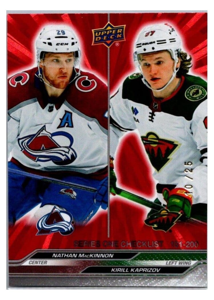 2023-24 Upper Deck Base Set Nathan MacKinnon / Kirill Kaprizov #200 card
