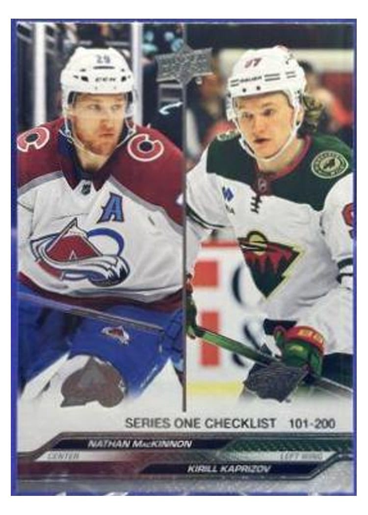 2023-24 Upper Deck Base Set Nathan MacKinnon / Kirill Kaprizov #200 card