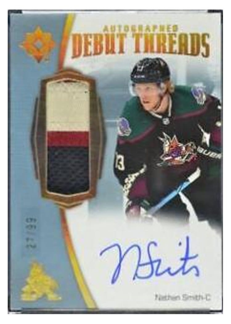 2022-23 Upper Deck Ultimate Collection Debut Threads Nathan Smith #ADT-NS card