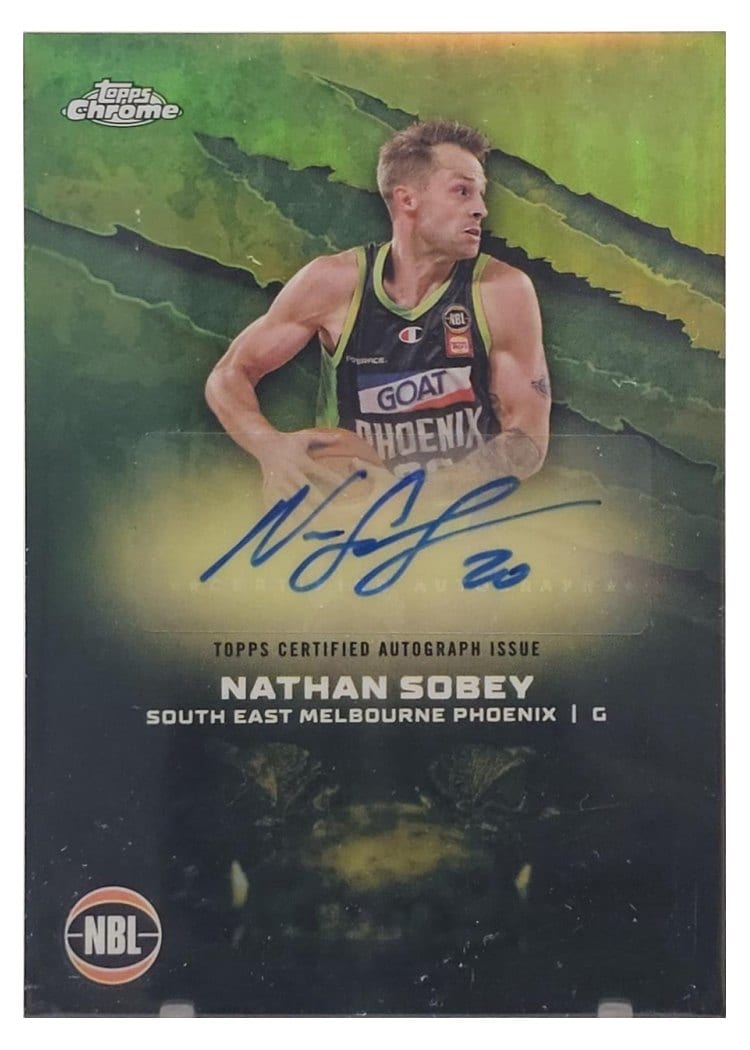2023-24 Topps Chrome NBL NBL Autographs Nathan Sobey #A-NS card