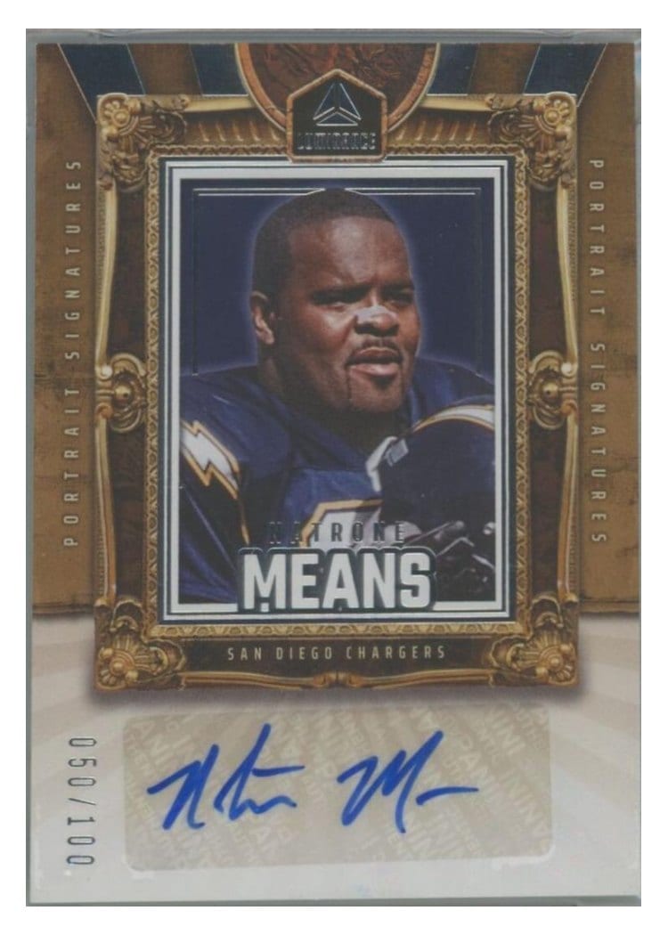 2024 Panini Luminance Portrait Signatures Natrone Means #PS-NMS card
