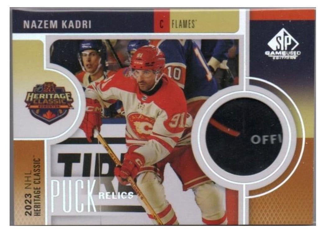 2024-25 SP Game Used 2023 Heritage Classic Puck Relics Nazem Kadri #HCP-NK