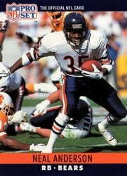 1990 Pro Set Base Set Neal Anderson #49 card