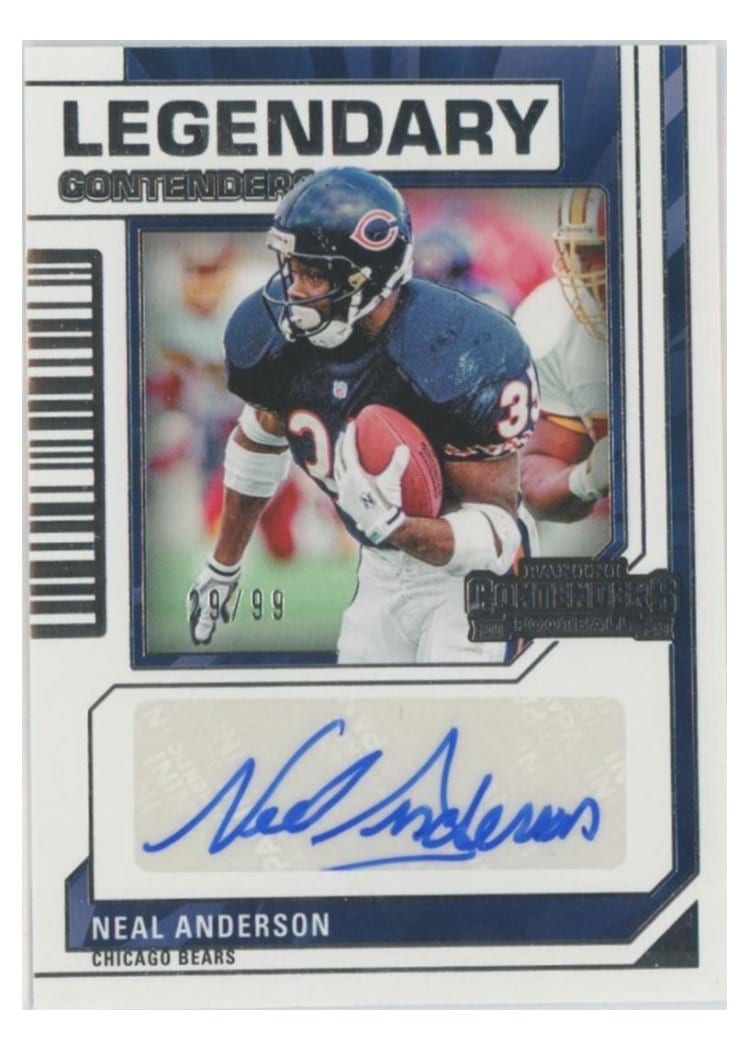 2023 Panini Contenders Legendary Contenders Autographs Neal Anderson #25 card