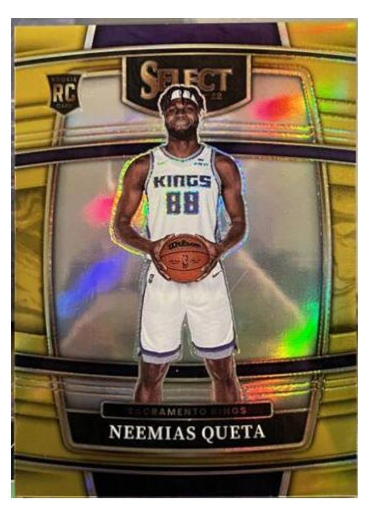 2021-22 Panini Select Base Set Neemias Queta Gold Prizm #72 card