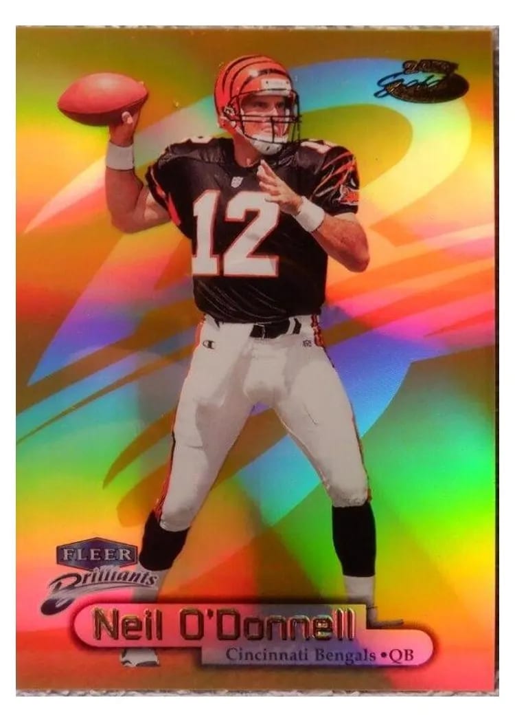 1998 Fleer Brilliants Neil O'Donnell #23TG card