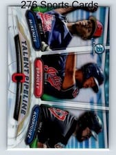 2018 Bowman Talent Pipeline Chrome Nellie Rodriguez, Triston McKenzie, Bobby Bradley #CLE card
