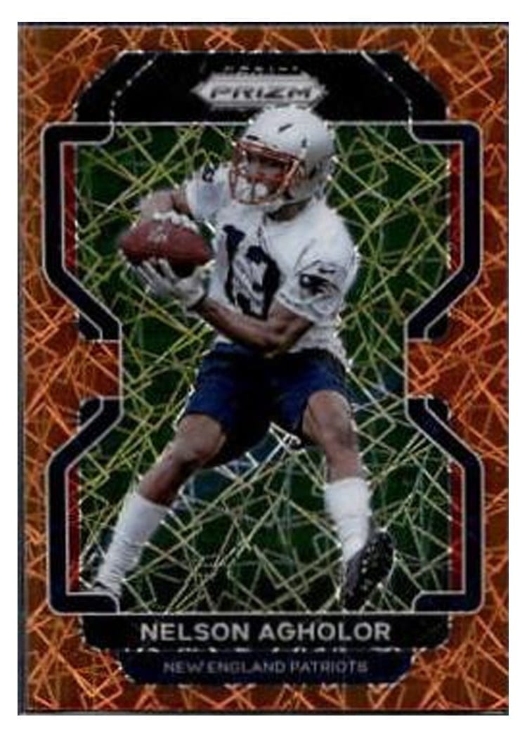 2021 Panini Prizm Base Set Nelson Agholor Orange Lazer Prizm #94 card