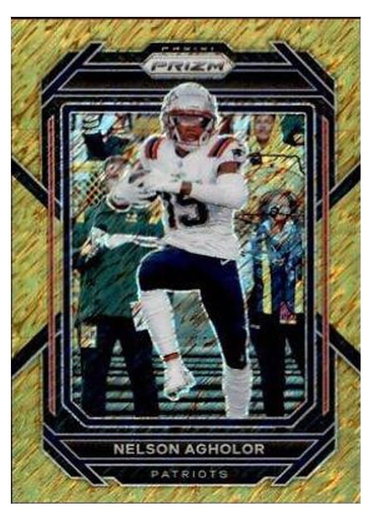 2022 Panini Prizm Base Set Nelson Agholor Gold Shimmer #201 card