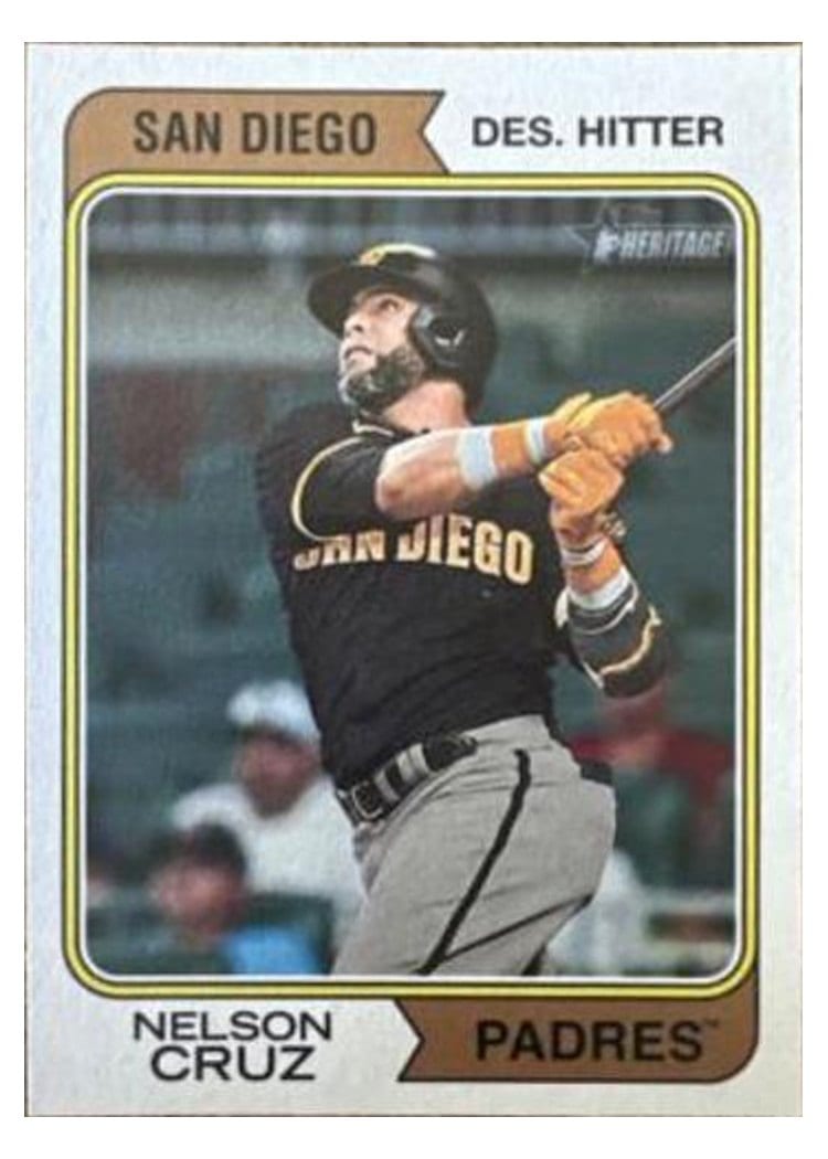 2023 Topps Heritage Base Set Nelson Cruz #76 card