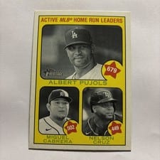 2022 Topps Heritage Nelson Cruz / Miguel Cabrera / Albert Pujols #1