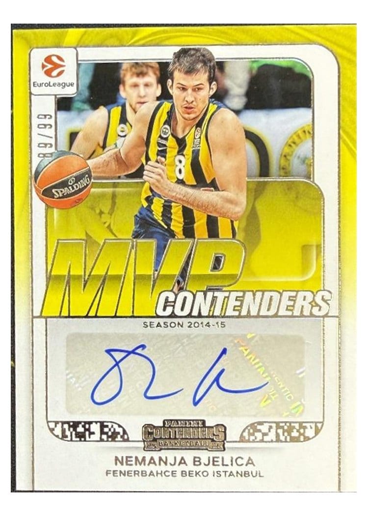2025-26 Panini Contenders EuroLeague MVP Contenders Autographs Nemanja Bjelica #6 card