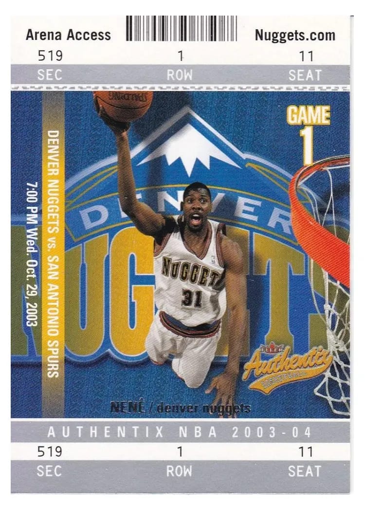 2003 Fleer Authentix Nenê #35 card