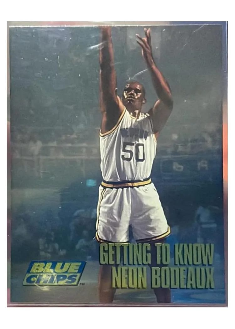1994 SkyBox Blue Chips Prototype Neon Bodeaux card