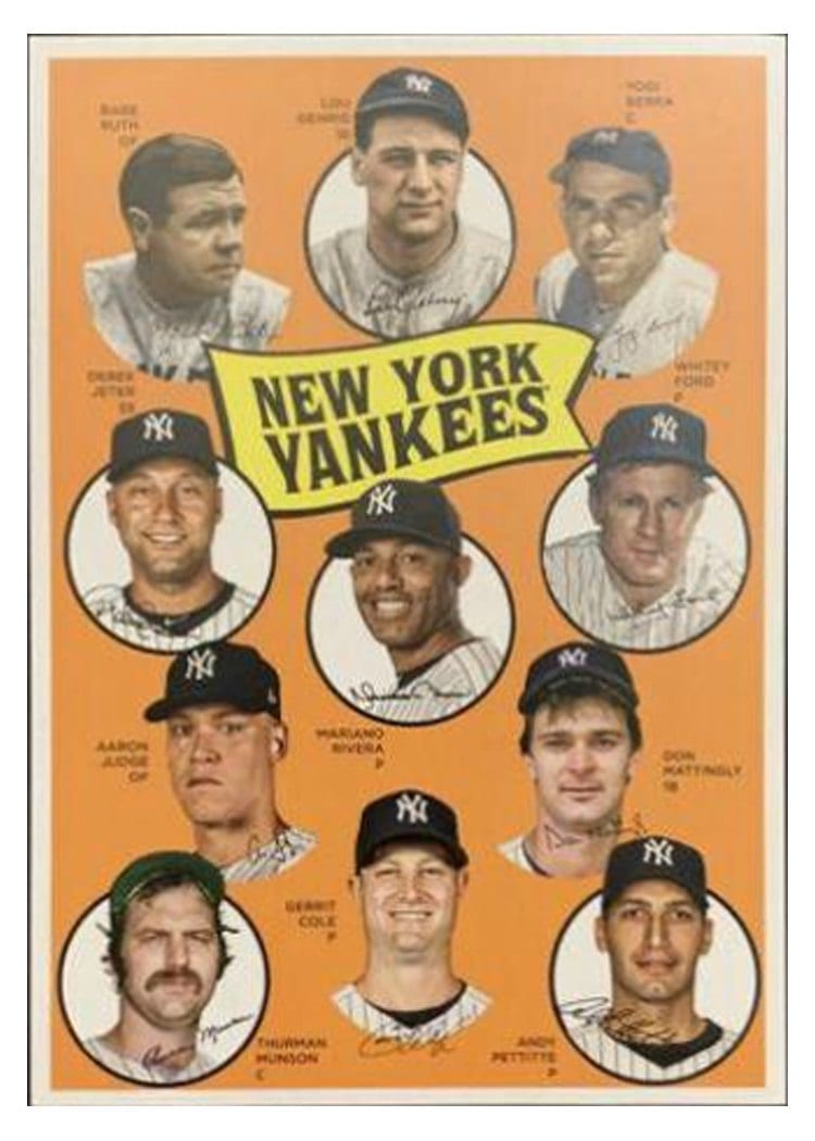 2023 Topps Archives 1969 Team History Postcards New York Yankees #H69-NYY card