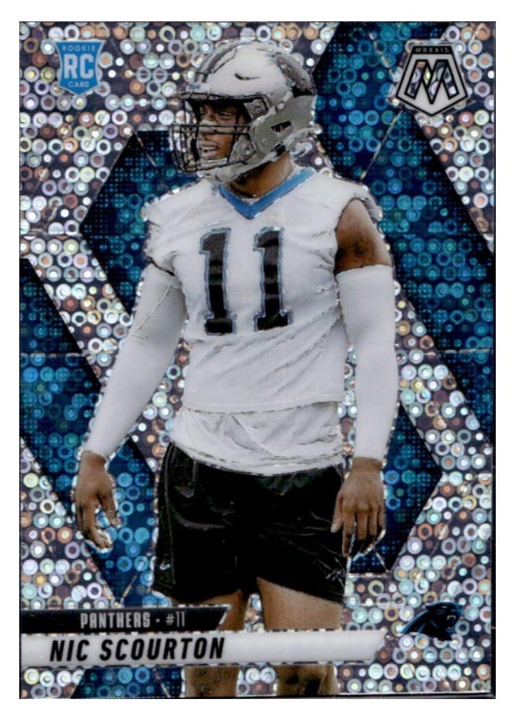 2025 Panini Mosaic Base Set Nic Scourton No Huddle Silver #391 card