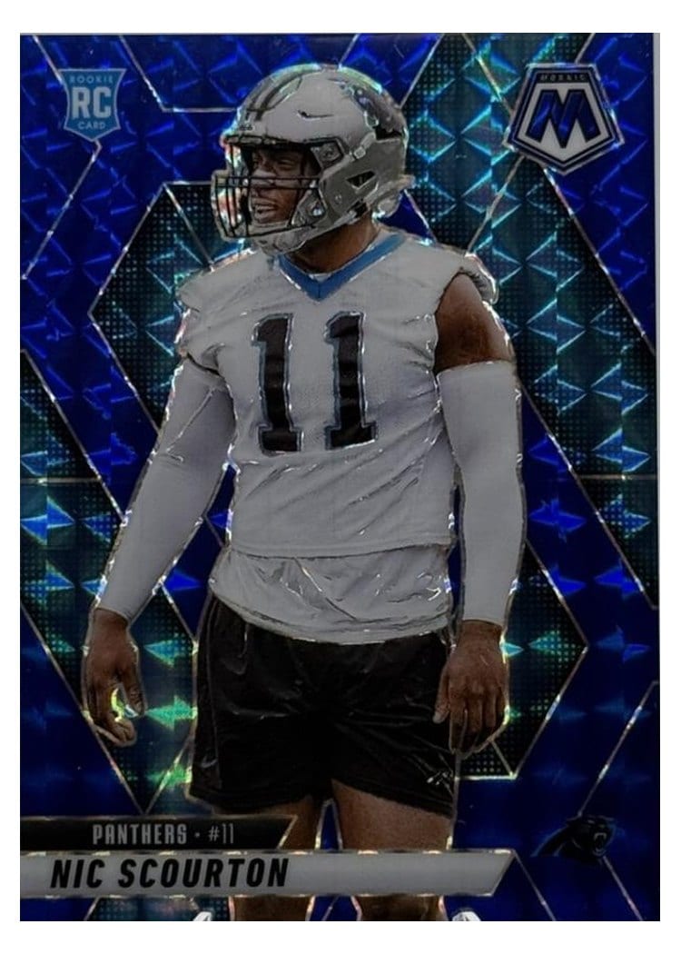 2025 Panini Mosaic Base Set Nic Scourton Blue #391 card