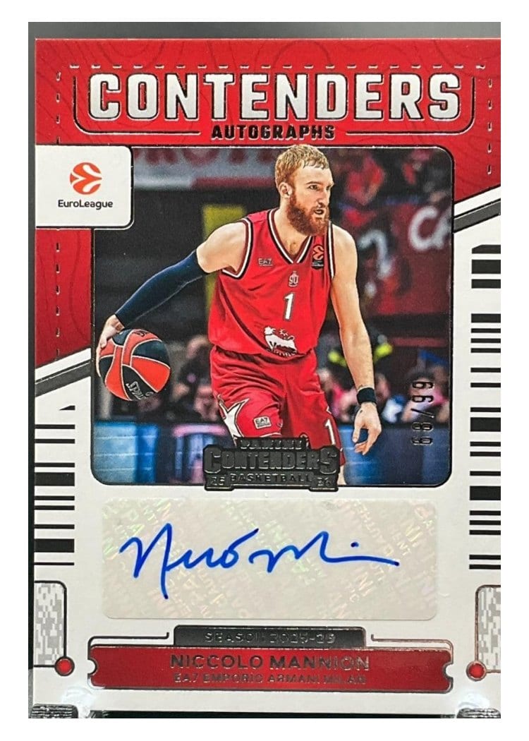 2025 Panini Contenders EuroLeague Autograph Niccolo Mannion #25 card