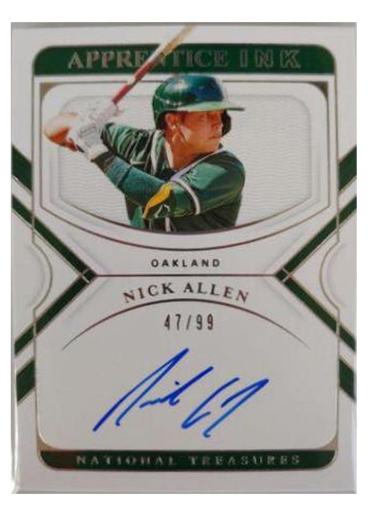 2022 Panini National Treasures Apprentice Ink Nick Allen #AI-NA card