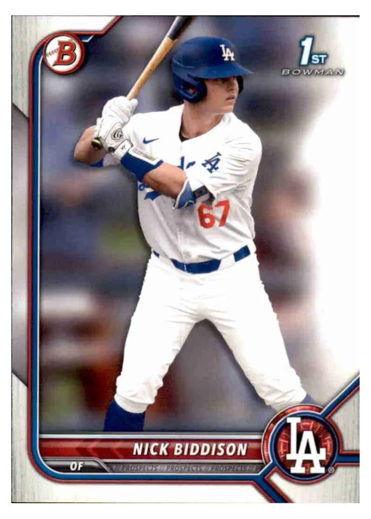 2022 Bowman Draft Base Set Nick Biddison #BD-165 card