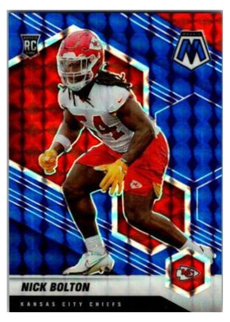 2021 Panini Mosaic Base Set Nick Bolton Blue Mosaic #366 card