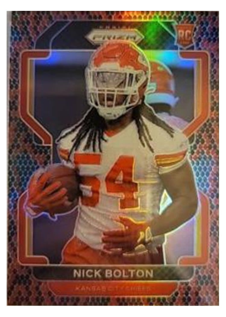 2021 Panini Prizm Base Set Nick Bolton #390 card