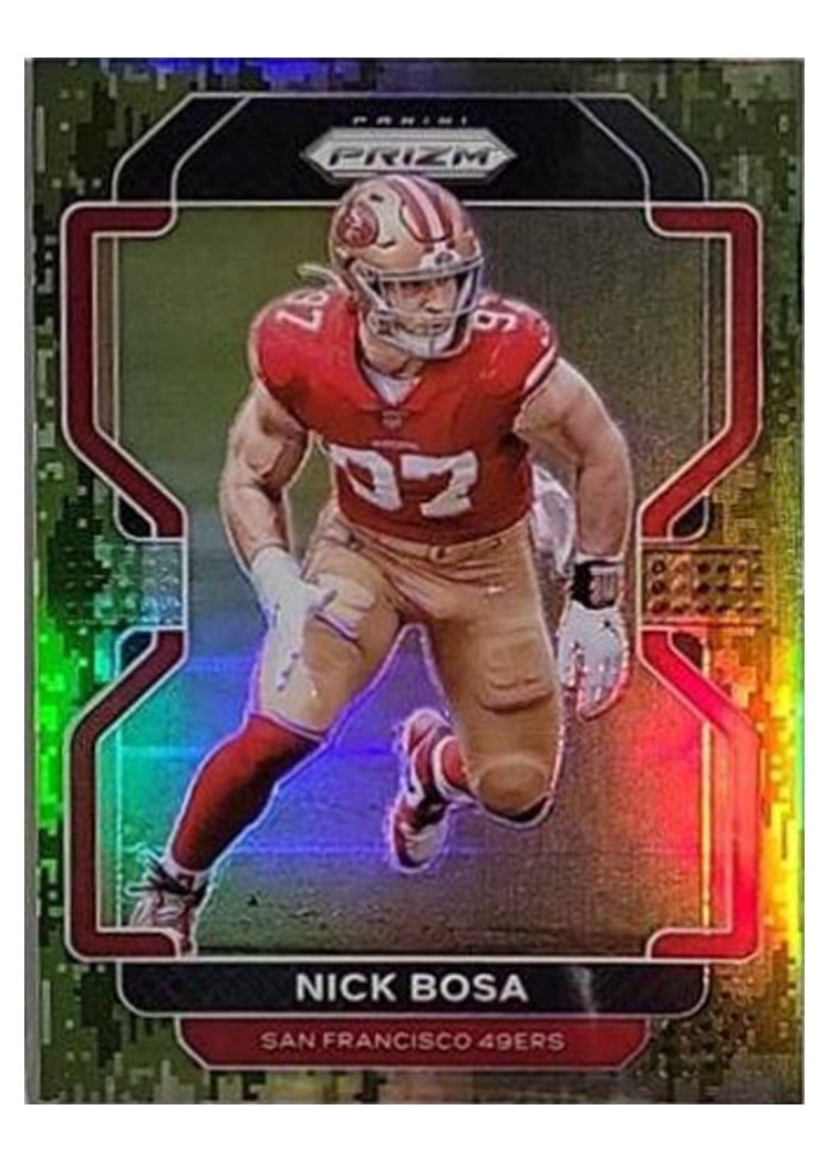 2021 Panini Prizm Base Set Nick Bosa #58 card